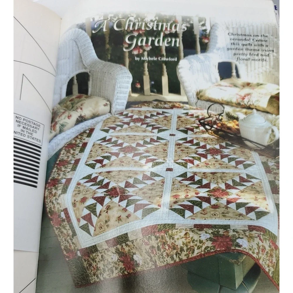 The Quilter Mag Quilting For Christmas & Winter 2002 Wall Hanging Stocking Table